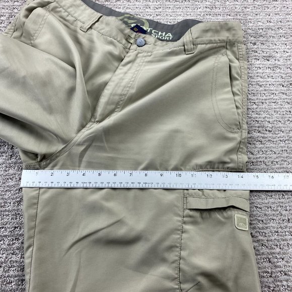 Gotcha Sports Shorts Men 36 Brown Chino Short Pants Activewear Polyester Casual - Picture 14 of 15